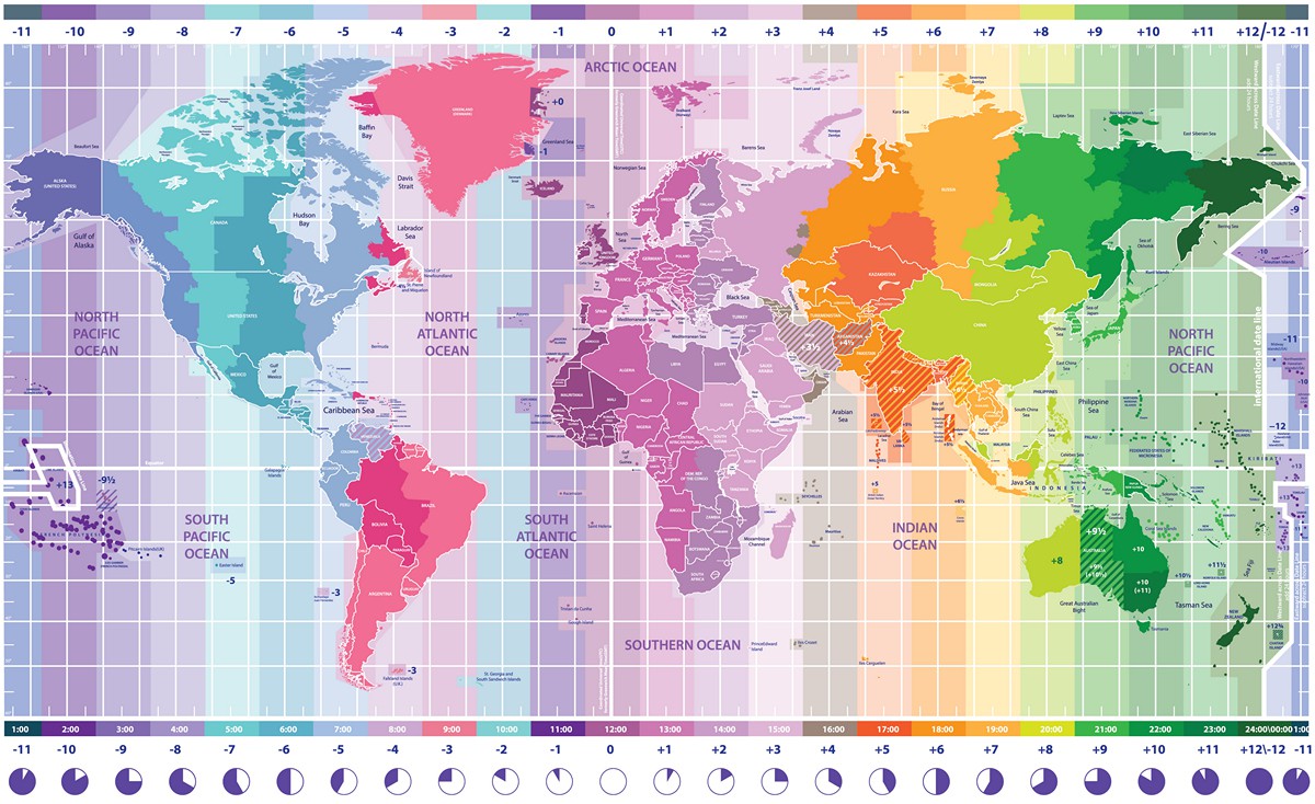 world time zone map